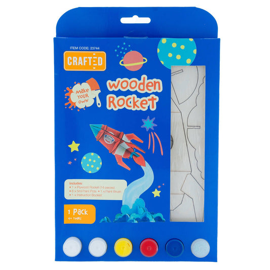 Crafted Rocket Wooden Puzzle - 14 Pieces - 195 x 305mm