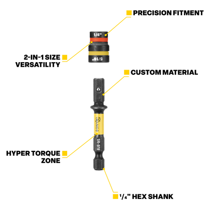 Kango Hypertorque Impact Magnetic Cleanable Nut Setter - 1/4" & 5/16"
