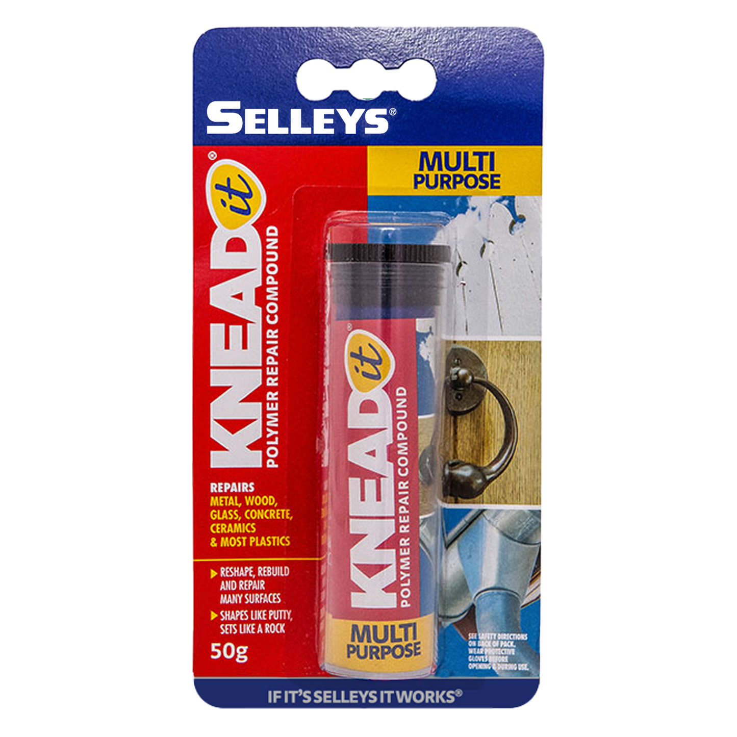 Selleys Knead It Epoxy Putty - 50g - Grey