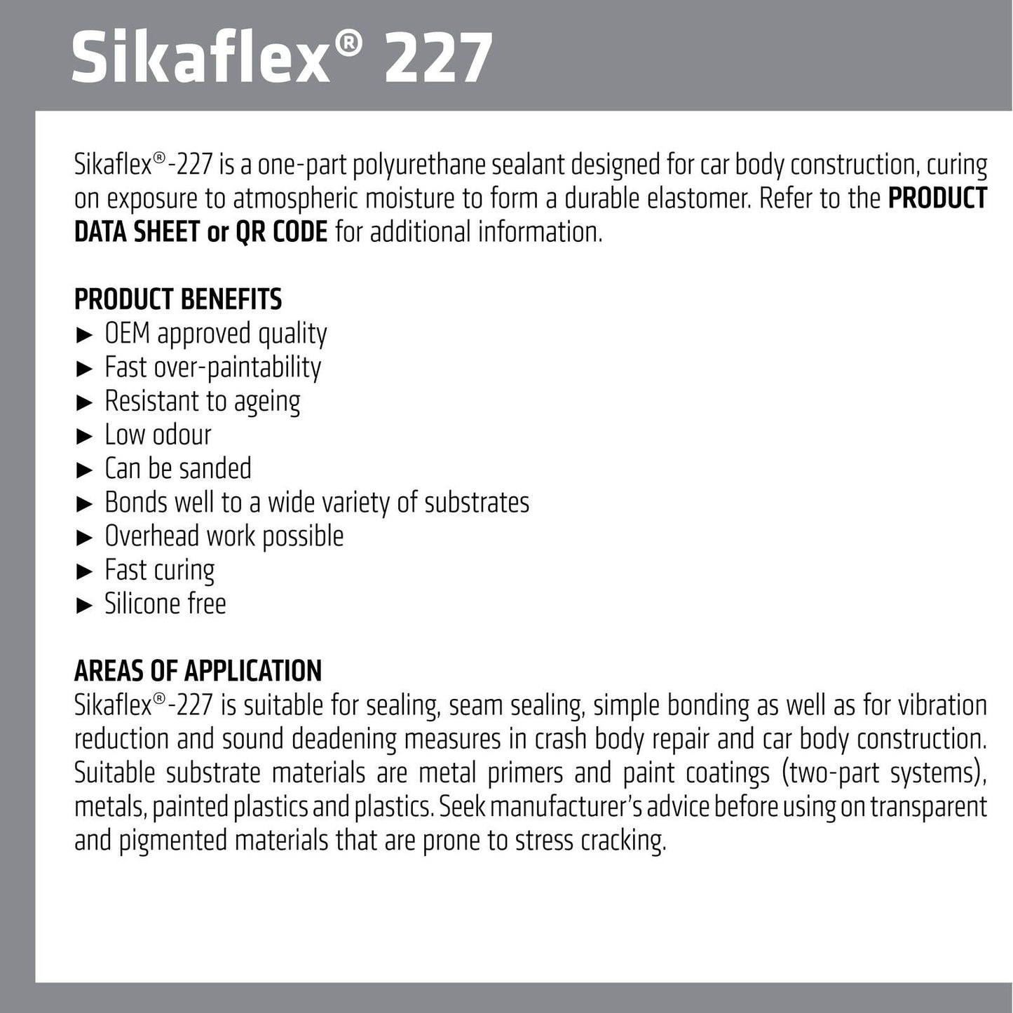 Sika Sikaflex 227 Sealant - 310ml - Black