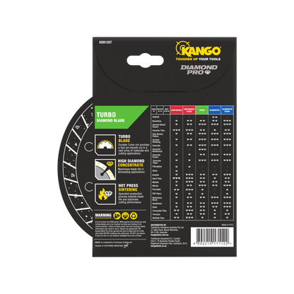 Kango Turbo Diamond Saw Blade - 125mm - Ultra Thin - Fast Cutting