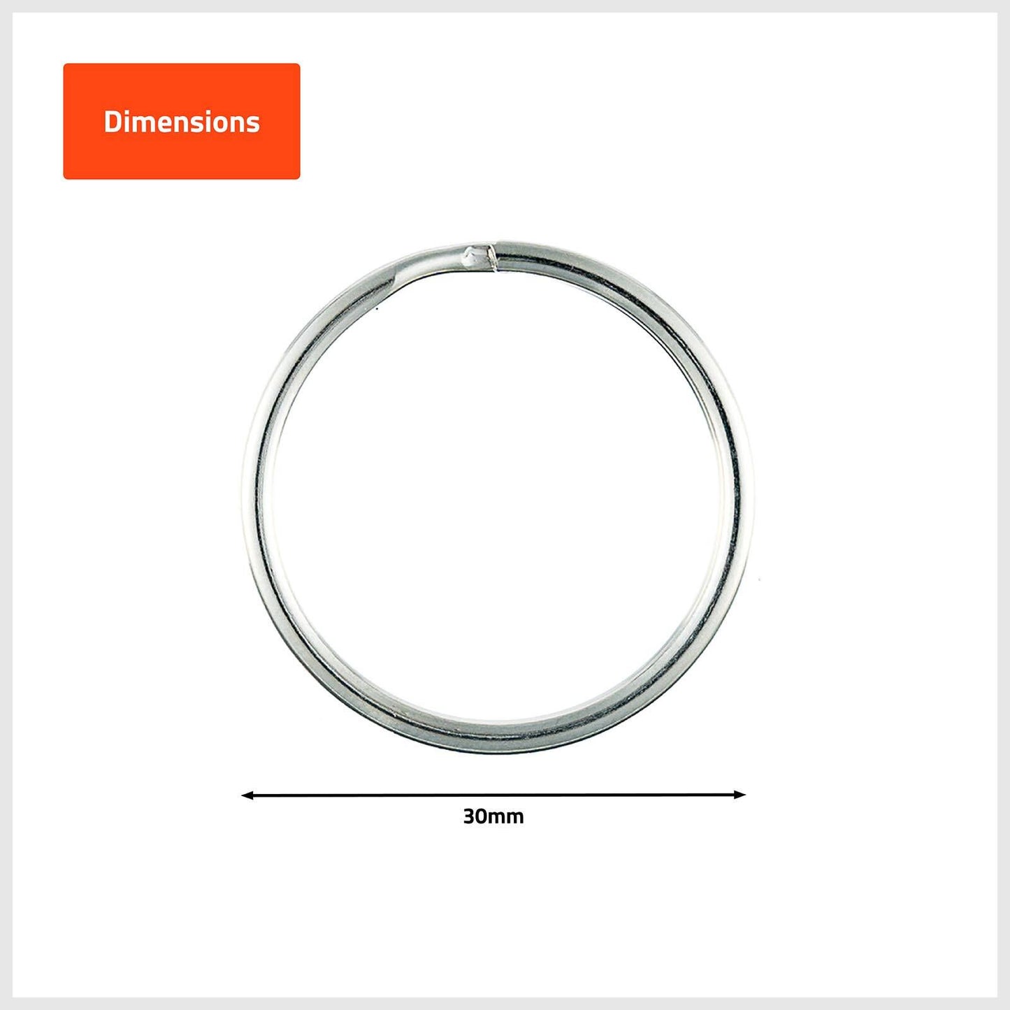 Taskmaster Key Ring - 30mm - 100 Pack