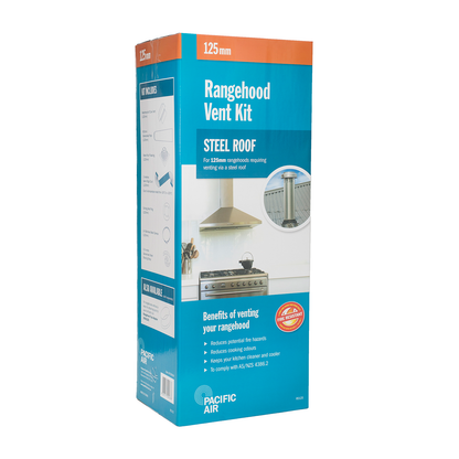 Pacific Air Steel Roof Rangehood Venting Kit - 125mm