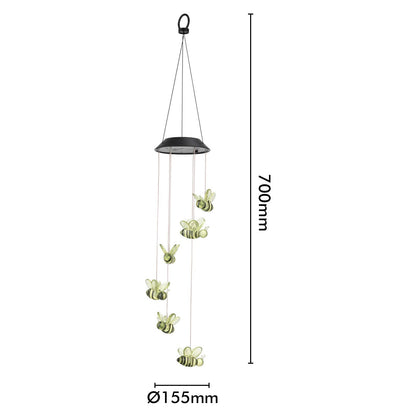 Click Solar Bee Windchime - 6 RGB LED - 125 x 700mm