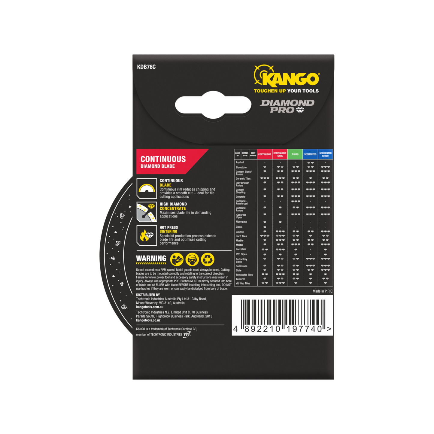 Kango Continuous Diamond Blade - 76mm