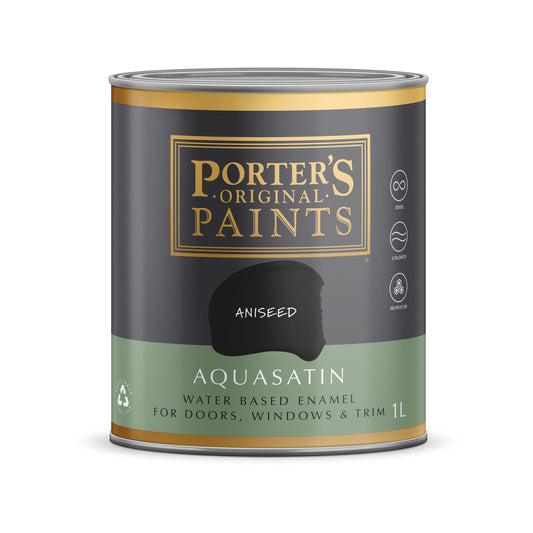 Porter's Paints Aqua Satin - Aniseed - 1L