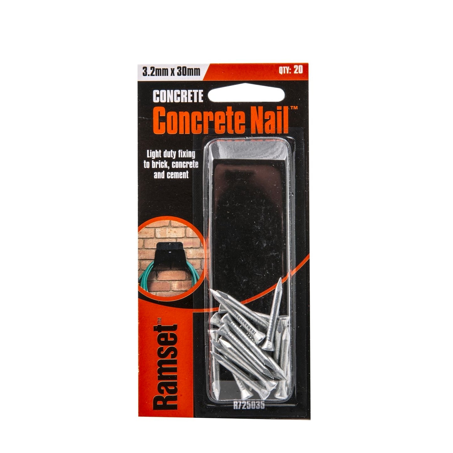 Ramset Concrete Nail - 3.2 x 30mm - 20 Pack