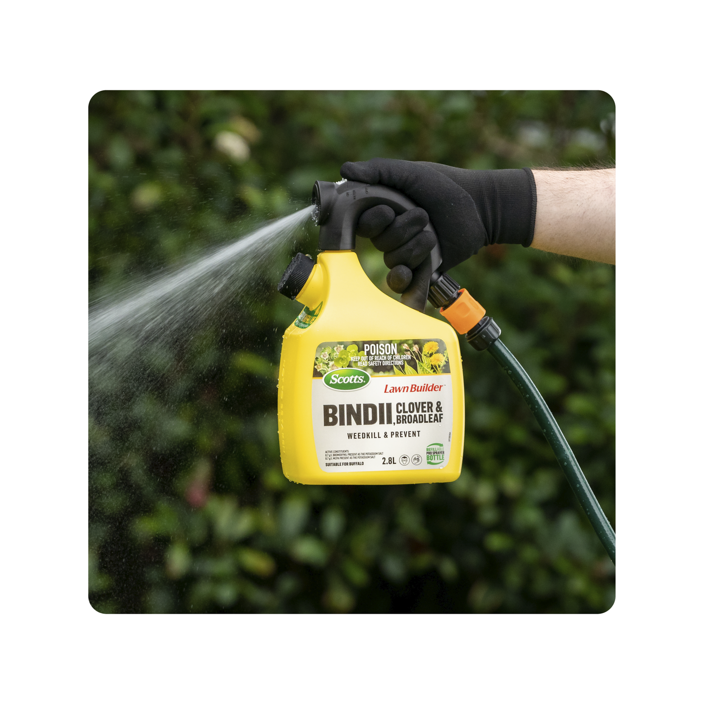 Scotts Lawn Builder Bindii Clover Broadleaf Weedkiller - 180m² Refillable Bottle