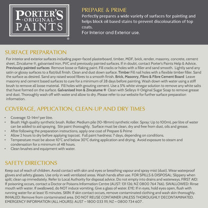 Porter's Prepare and Prime Primer - 1L