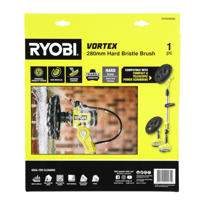 Ryobi Hard Bristle Power Scrubber Brush - 280mm