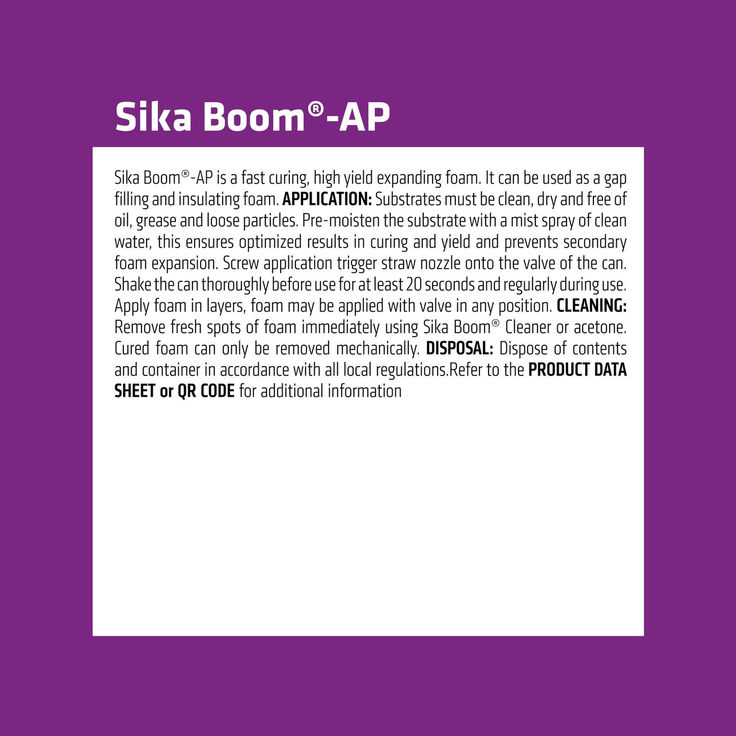 Sika Boom Expanding Foam - 500ml