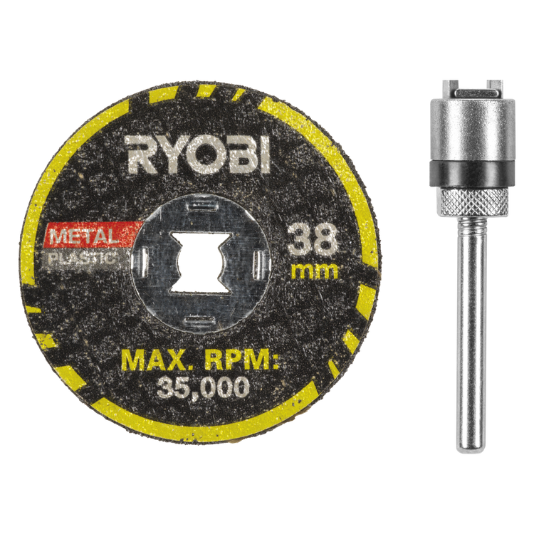Ryobi 38mm 6 Piece Rotary Twist Lock Cutting Disc Starter Set