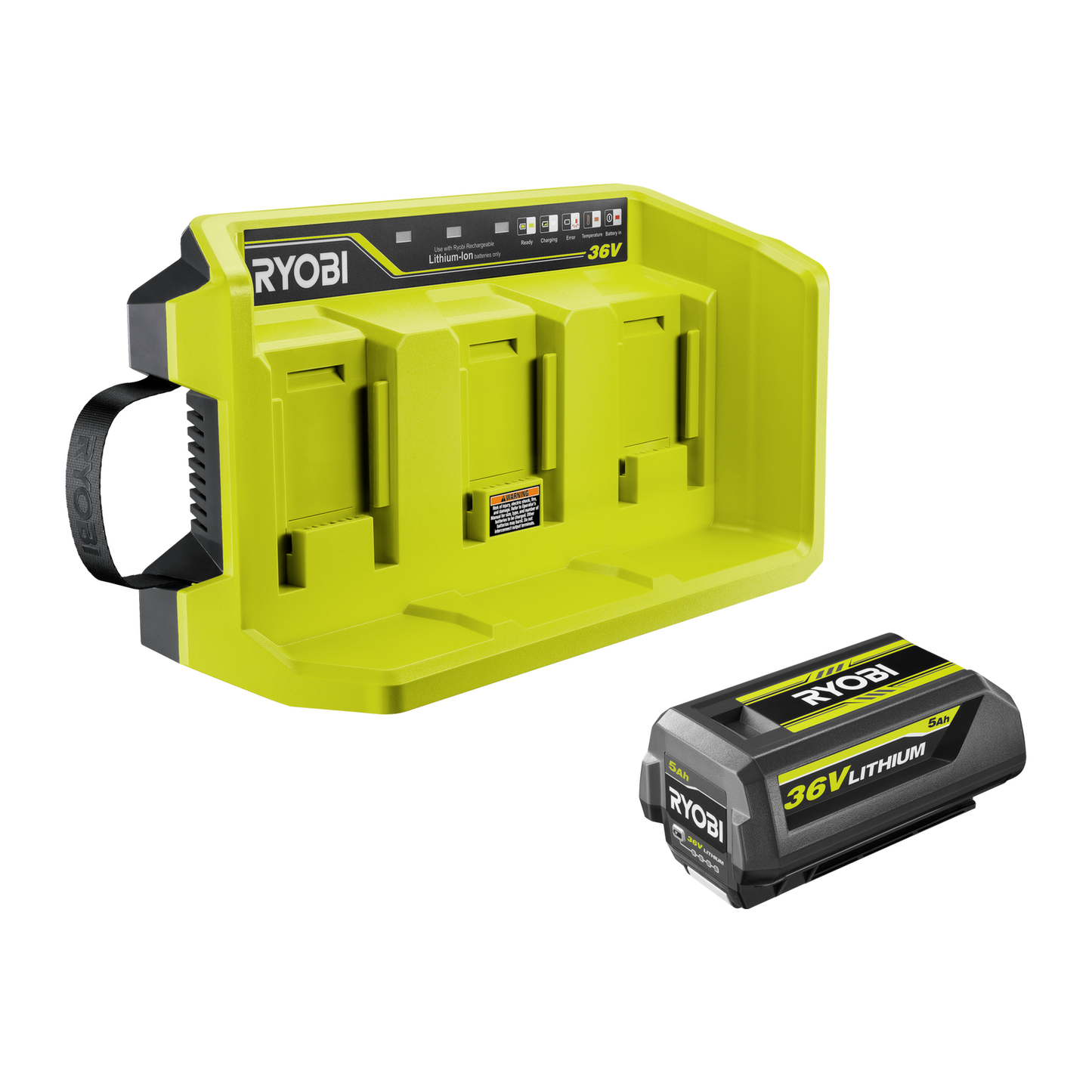 Ryobi 3 Port Charger & Battery Kit - 36V - 5Ah