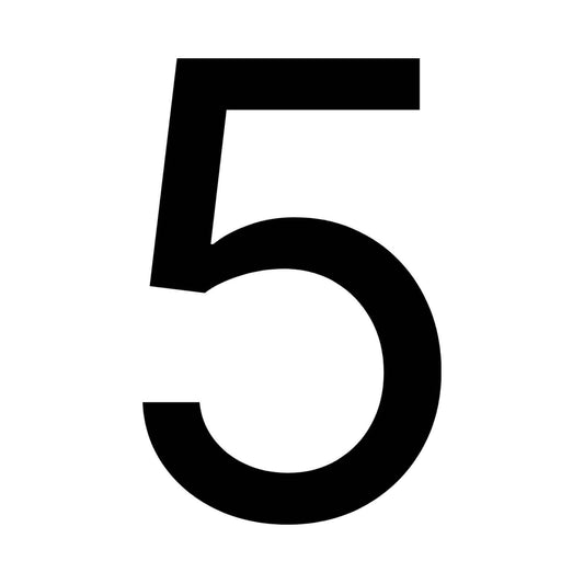 Numero Black 5 Vinyl Transfer - 500 x 300mm