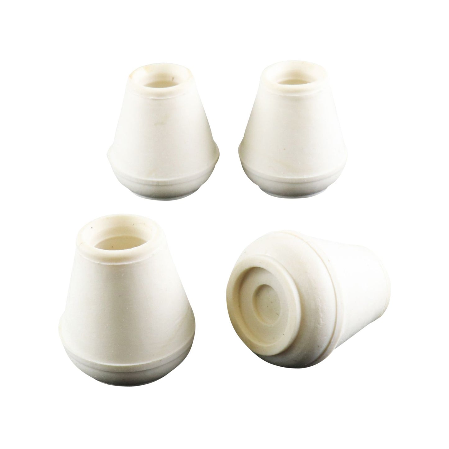 Surface Gard White Round Rubber Chair Tips - 10mm - 4 Pack