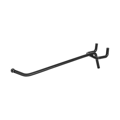 Pinnacle Large Single Prong Pegboard Hook - 30 x 35 x 95mm - 20 Pack - Gloss Black