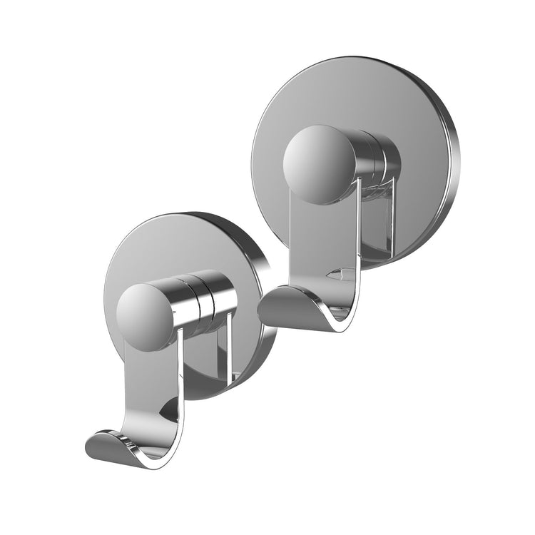 Fusion Loc 8kg Chrome Suction Hook 2 Pack