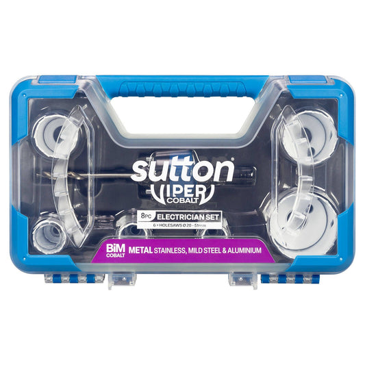 Sutton Tools Bi Metal Viper Cobalt Holesaw Set - 20-51mm - 8 Piece