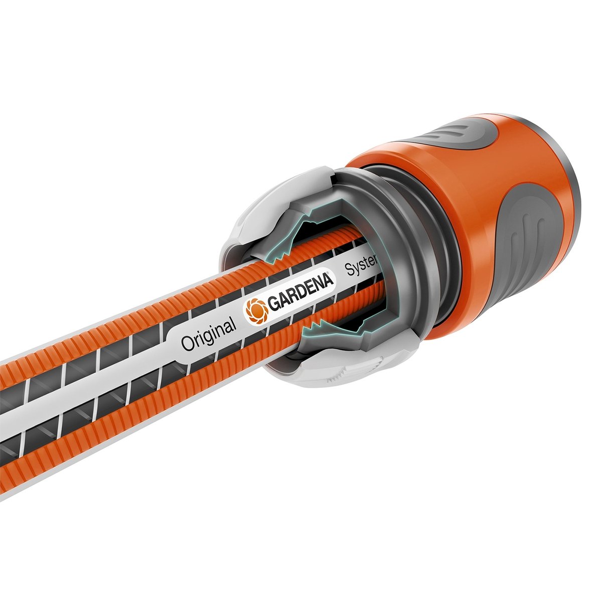 Gardena 19mm x 20m Highflex Fitted Garden Hose - PVC - Kink Resistant