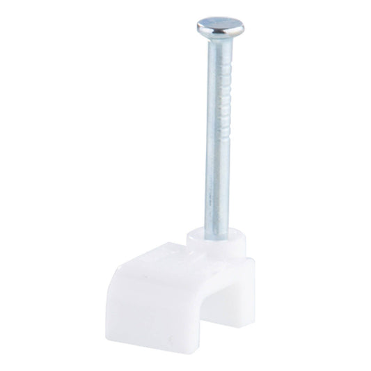 Deta 10mm White Hook Cable Clips - 20 Pack