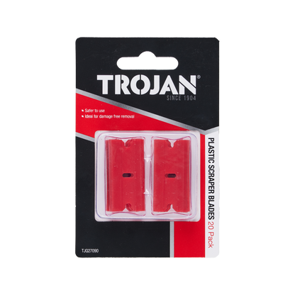 Trojan Plastic Scraper Blades - 20 Pack
