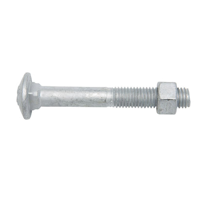 Zenith Hot Dip Galvanised Cup Head Bolts & Nuts - M12 x 75mm - 12 Pack