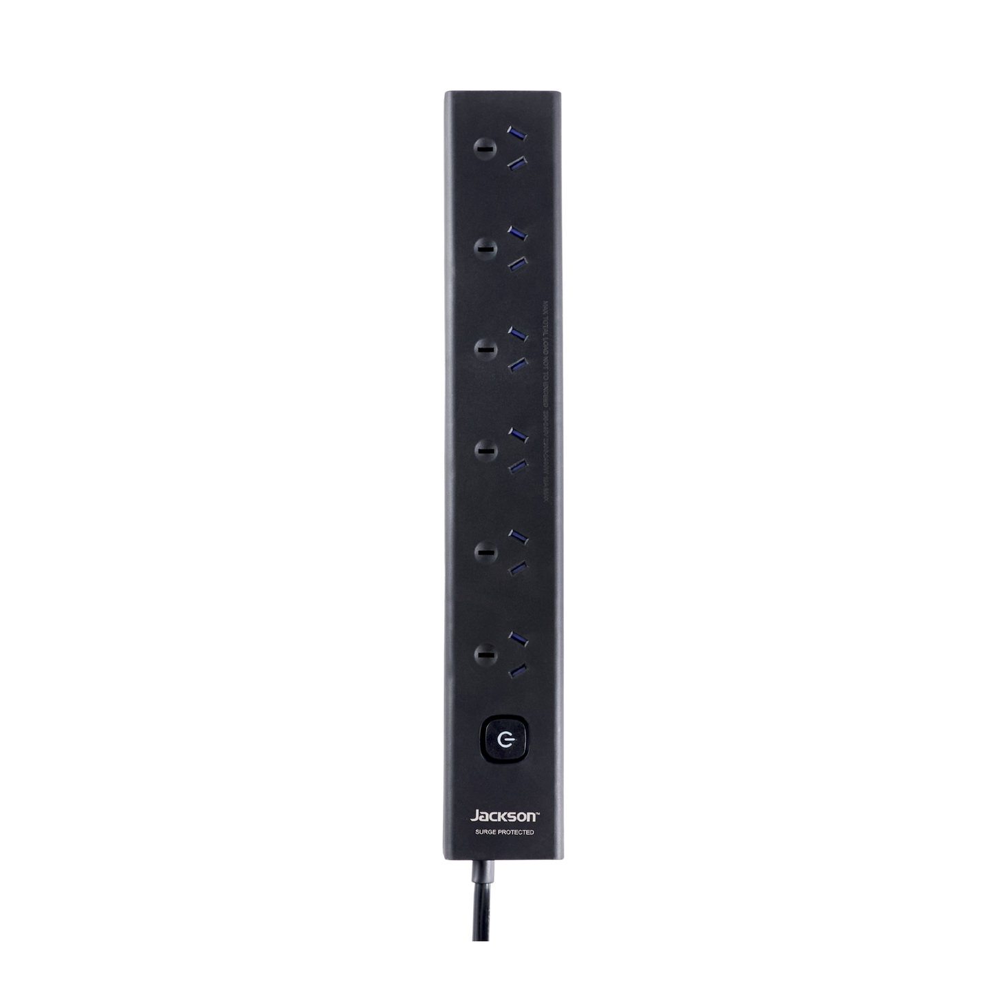 Jackson Powerboard - 6 Outlet - 1.8m - Black