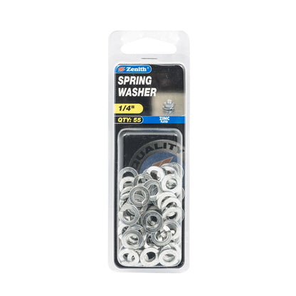 Zenith Spring Washer - 1/4" - 55 Pack