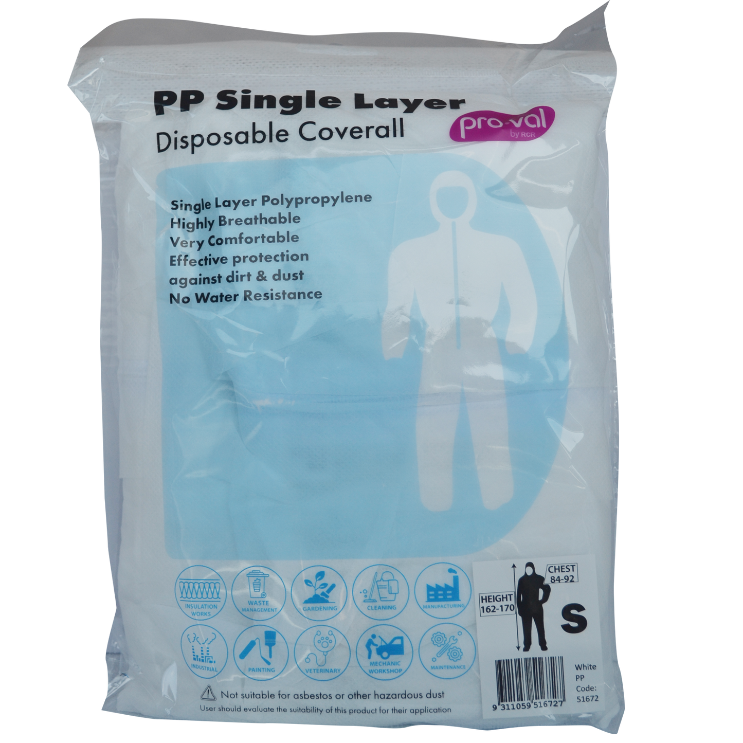 Pro Val Disposable Coverall - Small