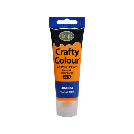 Boyle Crafty Colour Acrylic Paint - 75ml - Orange