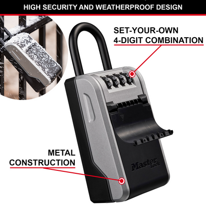 Master Lock Portable Key Safe - 10 Keys - 76 x 196mm