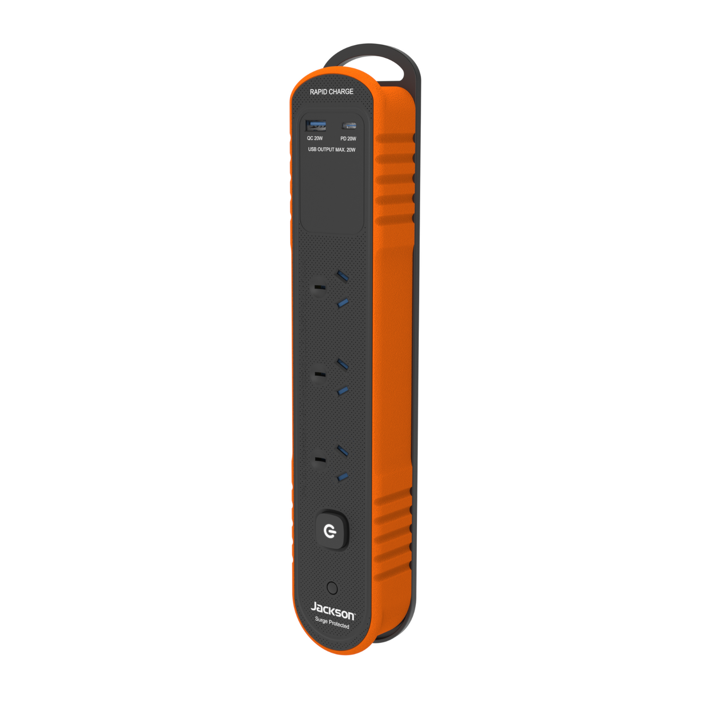 Jackson Rugged Home Powerboard - 3 Outlet - 2m - Black