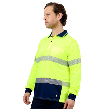 Citeco Yellow Hi Vis Long Sleeve Polo - 2XL