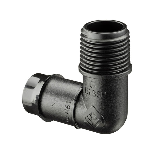 Pope Male Barbed Threaded Elbows - 19mm - 5 Pack