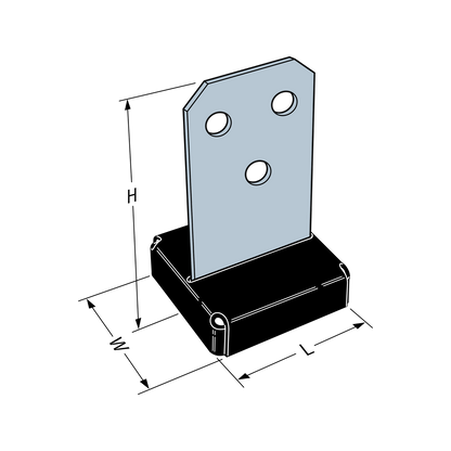 Simpson Strong-Tie Concealed Post Base - 90mm