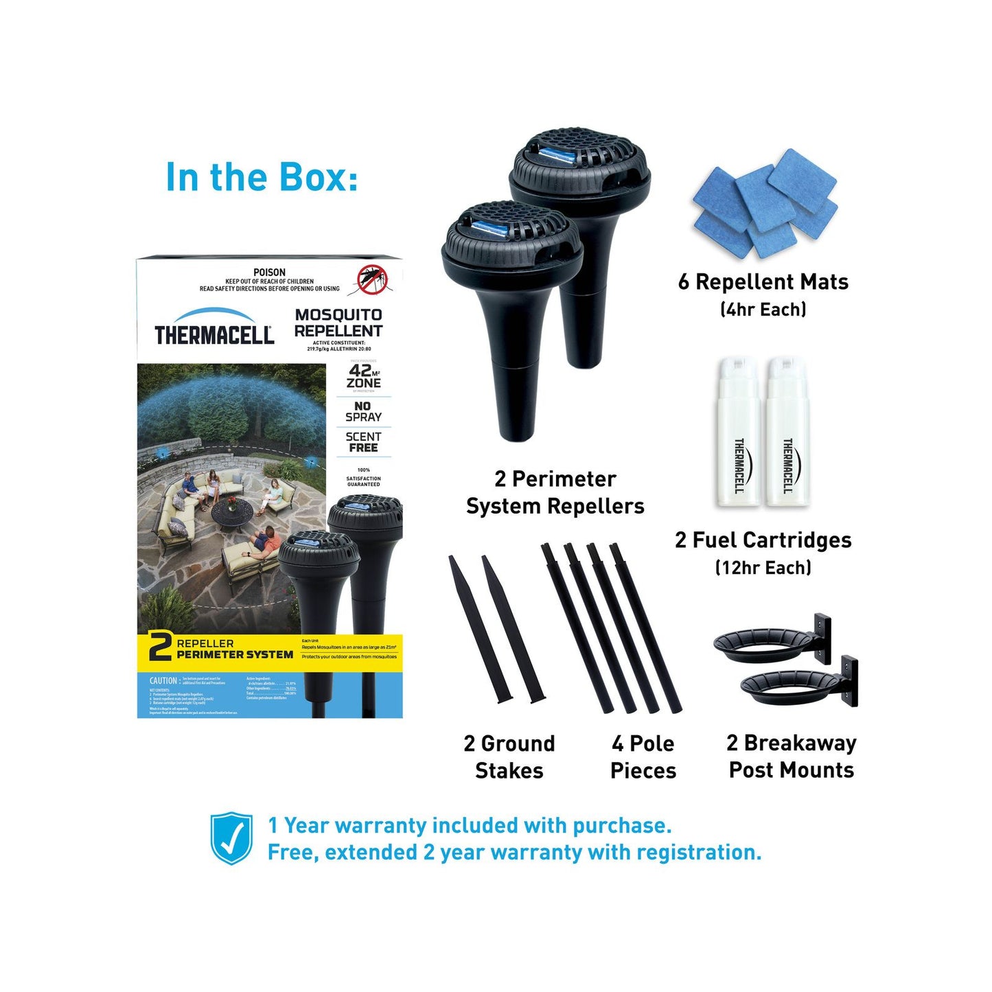 Thermacell Insect Repeller Perimeter System - 2 Pack