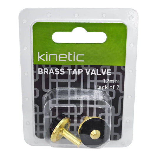 Kinetic Brass Tap Valve - 12mm - 2 Pack
