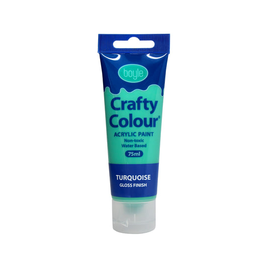 Boyle Crafty Colour Acrylic Paint - 75ml - Turquoise