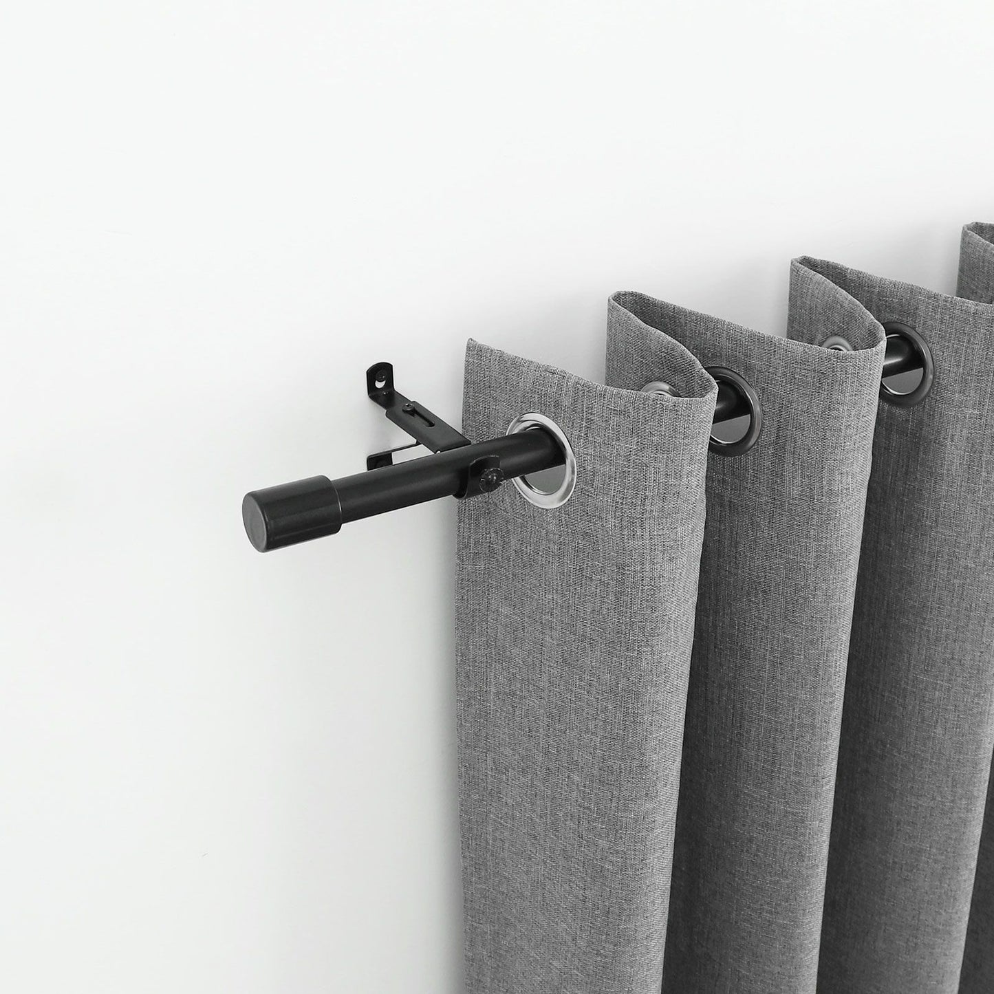Windoware Black Adjustable Curtain Bracket - 25mm - 2 Pack