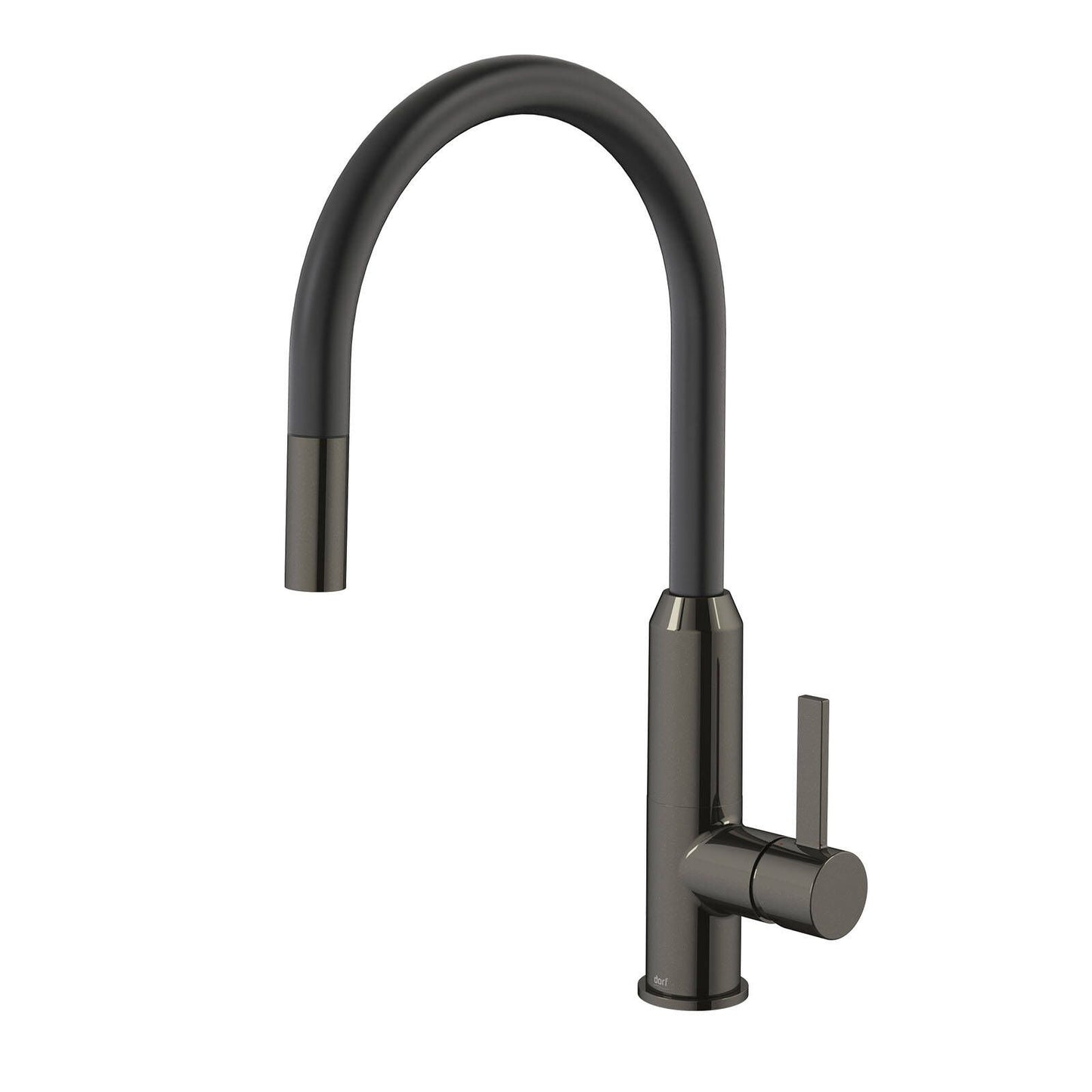 Dorf Vixen Retractable Sink Mixer - 116 x 455mm - Black Nickel