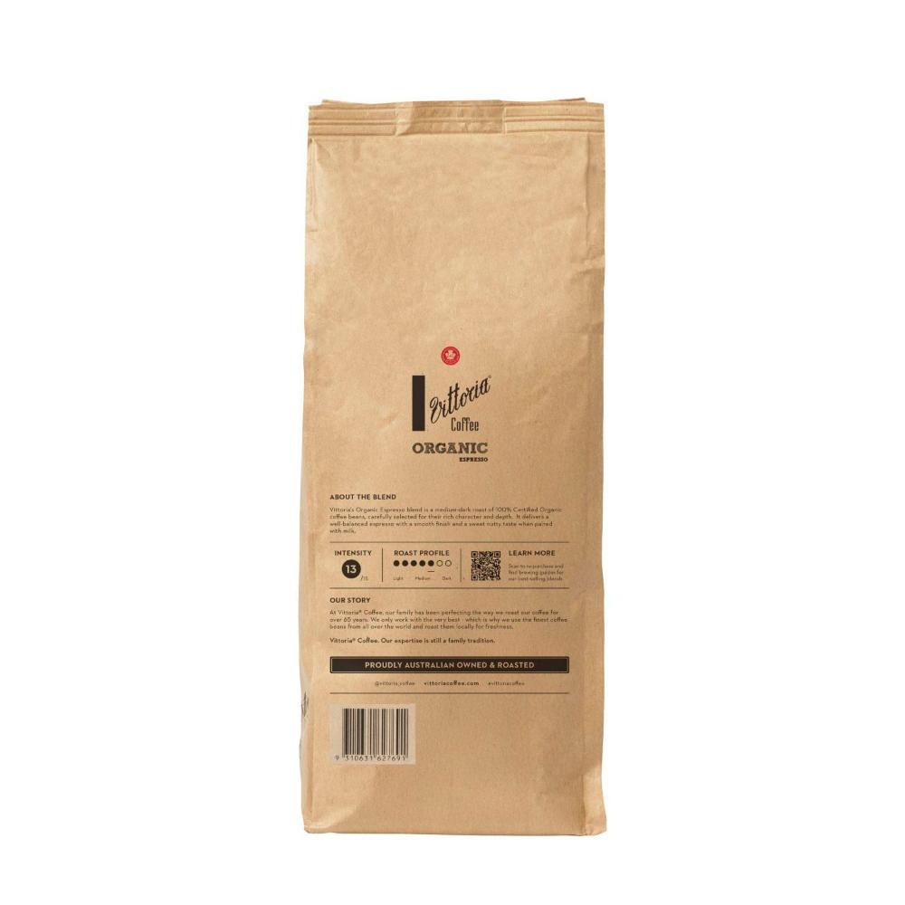 Vittoria Organic Espresso Coffee Beans - 1kg