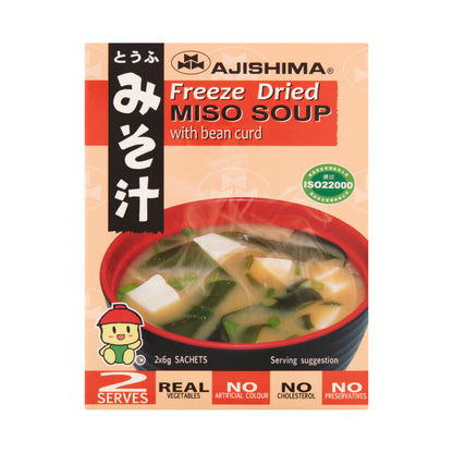Ajishima Freeze Dried Miso Soup With Bean Curd - 12g