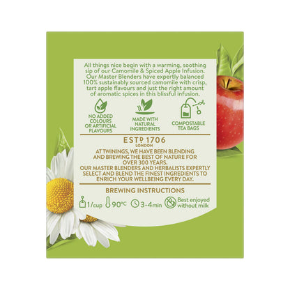 Twinings Infused Camomile & Spiced Apple Tea Bags - 10 pack