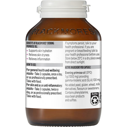 Blackmores Evening Primrose Oil Skin Health Vitamin Capsules 125 pack