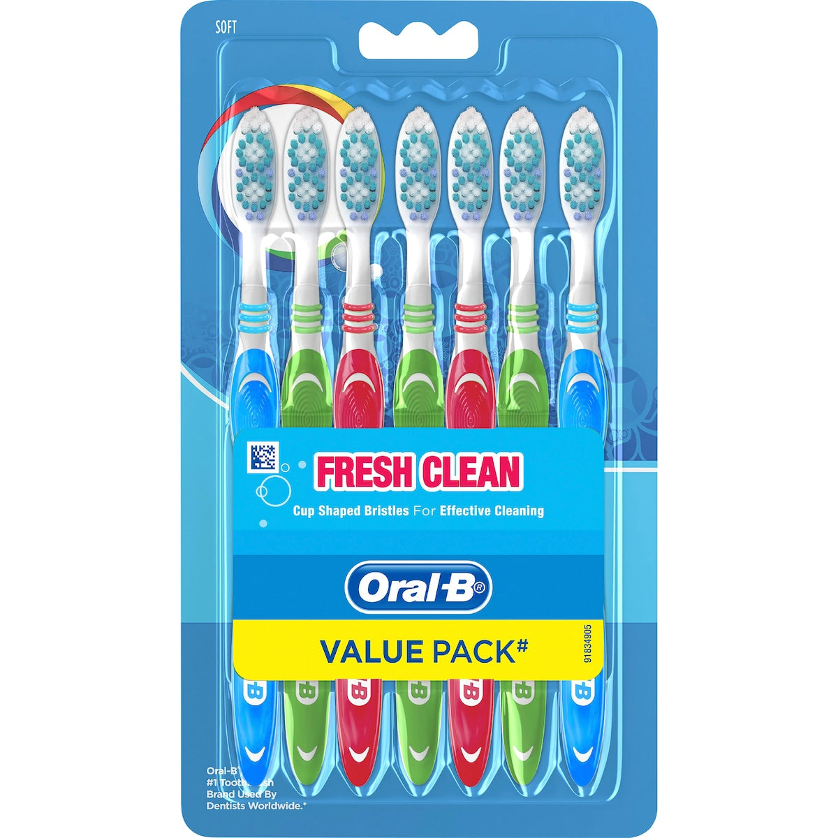 Oral-b Fresh Clean Soft Toothbrush 7 Pack