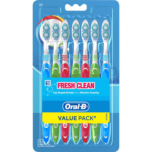 Oral-b Fresh Clean Soft Toothbrush 7 Pack