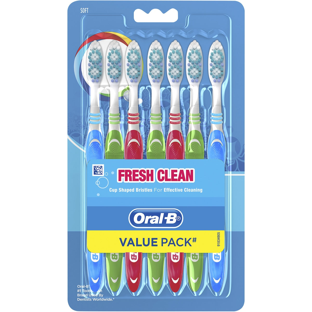 Oral-b Fresh Clean Soft Toothbrush 7 Pack
