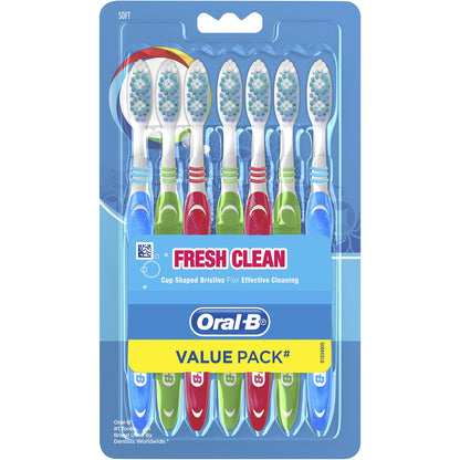 Oral-b Fresh Clean Soft Toothbrush 7 Pack