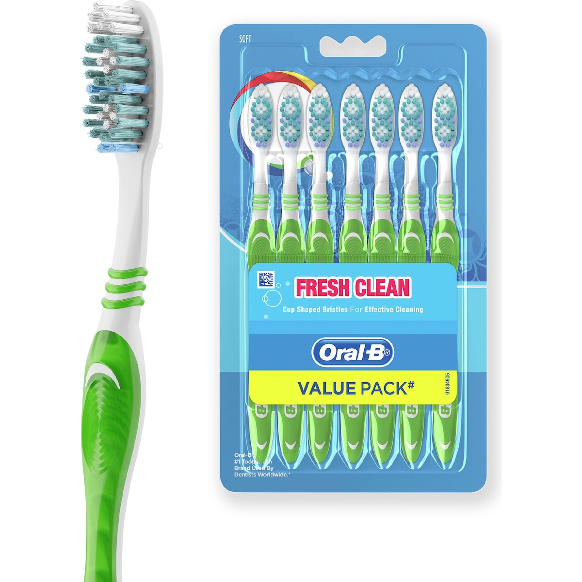 Oral-b Fresh Clean Soft Toothbrush 7 Pack