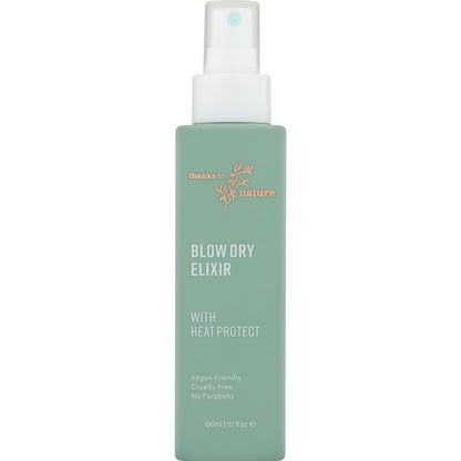 Thanks To Nature Blow Dry Elixir Spray With Heat Protect 150ml